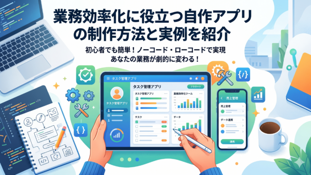 業務効率化に役立つ自作アプリの制作方法と実例を紹介