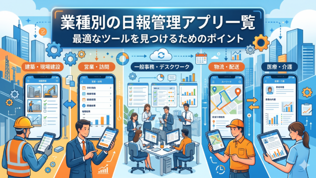 業種別の日報管理アプリ一覧｜最適なツールを見つけるためのポイント